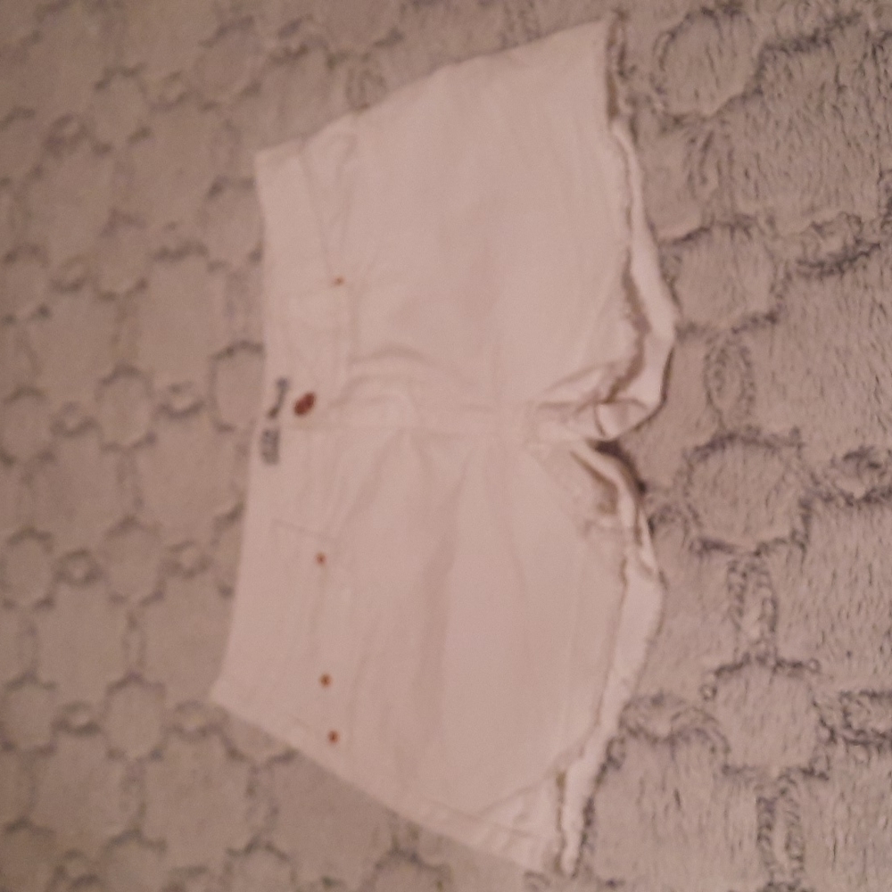 White Denim Co frayed cut Jean shorts size 2